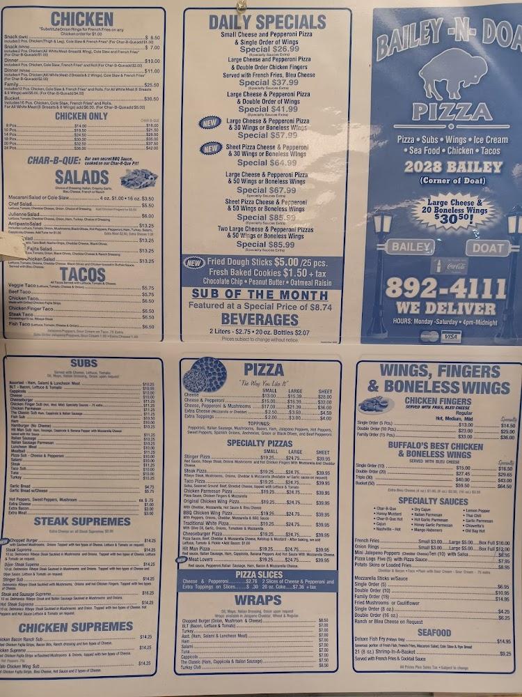Bailey N Doat Pizzeria 15 Pieces Family Order